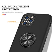 Custodia protettiva magnetica antiurto PC + TPU con supporto per anello invisibile, For iPhone 11 Pro, For iPhone 11 Pro Max, For iPhone 12 mini, For iPhone 12
