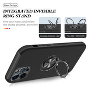 Custodia protettiva magnetica antiurto PC + TPU con supporto per anello invisibile, For iPhone 12 Pro, For iPhone 12 Pro Max