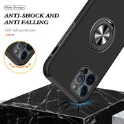Custodia protettiva magnetica antiurto PC + TPU con supporto per anello invisibile, For iPhone 12 Pro, For iPhone 12 Pro Max