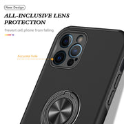 Custodia protettiva magnetica antiurto PC + TPU con supporto per anello invisibile, For iPhone 12 Pro, For iPhone 12 Pro Max
