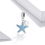 Accessori per collana braccialetto fai-da-te con ciondolo stella marina in argento sterling S925, Starfish
