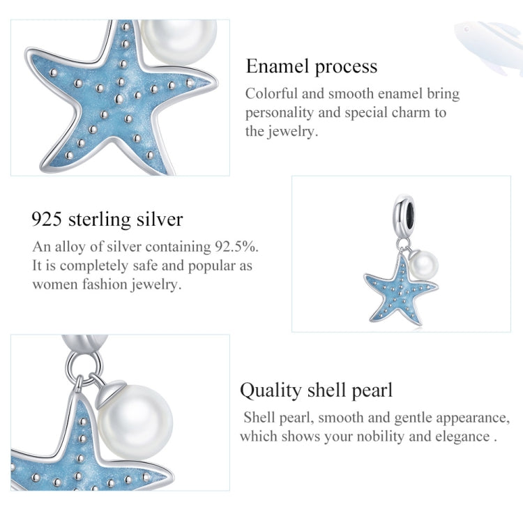 Accessori per collana braccialetto fai-da-te con ciondolo stella marina in argento sterling S925, Starfish