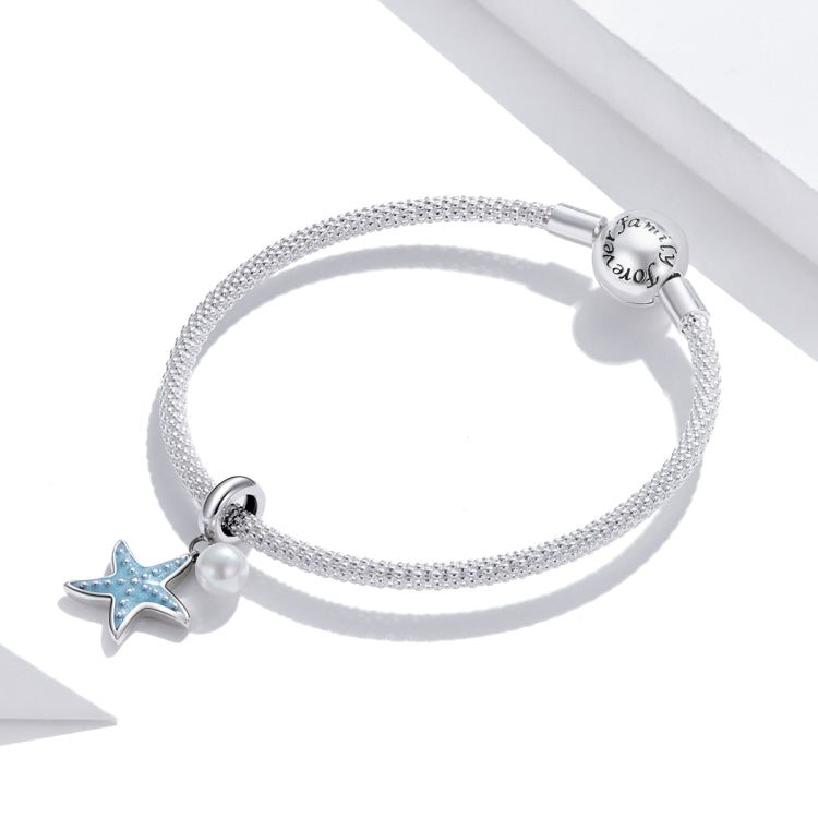 Accessori per collana braccialetto fai-da-te con ciondolo stella marina in argento sterling S925, Starfish