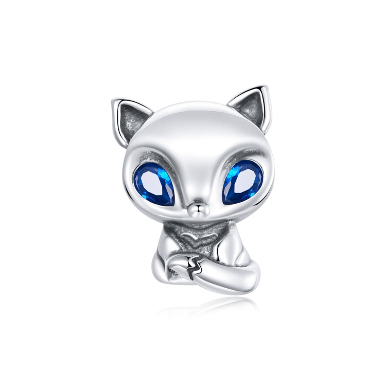 Accessori per collana braccialetto fai da te con perline vivaci di piccola volpe in argento sterling S925, Fox