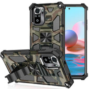 Camouflage Armor TPU antiurto + custodia protettiva magnetica per PC con supporto, For OnePlus 9, For Xiaomi Redmi Note 10, For Xiaomi Redmi Note 10 Pro
