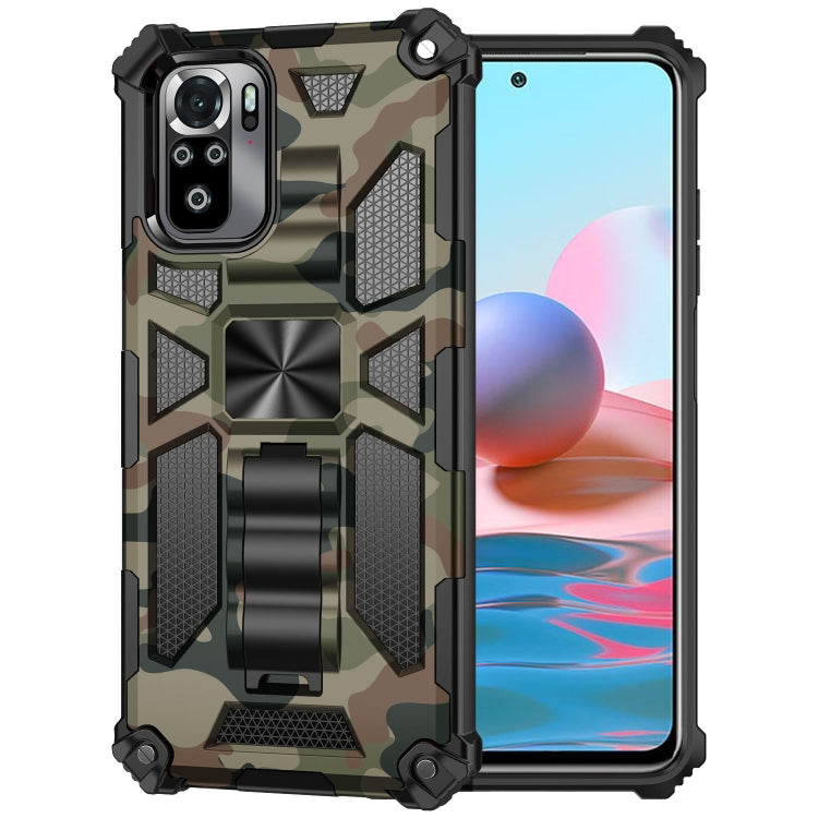 Camouflage Armor TPU antiurto + custodia protettiva magnetica per PC con supporto, For OnePlus 9, For Xiaomi Redmi Note 10, For Xiaomi Redmi Note 10 Pro