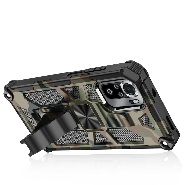 Camouflage Armor TPU antiurto + custodia protettiva magnetica per PC con supporto, For OnePlus 9, For Xiaomi Redmi Note 10, For Xiaomi Redmi Note 10 Pro
