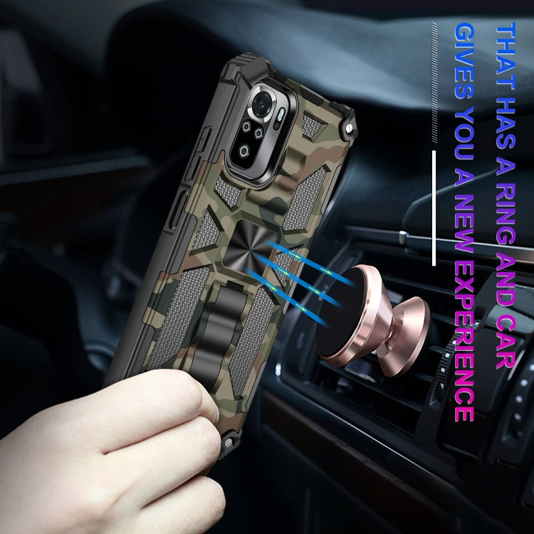 Camouflage Armor TPU antiurto + custodia protettiva magnetica per PC con supporto, For OnePlus 9, For Xiaomi Redmi Note 10, For Xiaomi Redmi Note 10 Pro