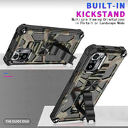 Camouflage Armor TPU antiurto + custodia protettiva magnetica per PC con supporto, For OnePlus 9, For Xiaomi Redmi Note 10, For Xiaomi Redmi Note 10 Pro