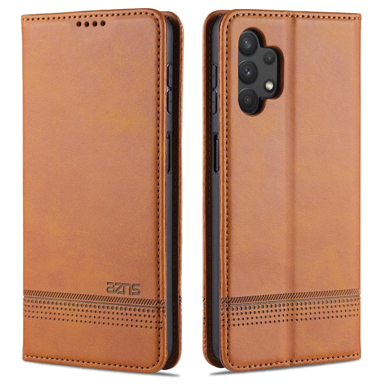 Per Samsung Galaxy A32 5G AZNS Custodia in pelle a vibrazione orizzontale con struttura in vitello magnetico con slot per schede e supporto e portafoglio, For Samsung Galaxy A32 5G