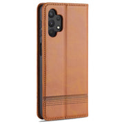 Per Samsung Galaxy A32 5G AZNS Custodia in pelle a vibrazione orizzontale con struttura in vitello magnetico con slot per schede e supporto e portafoglio, For Samsung Galaxy A32 5G