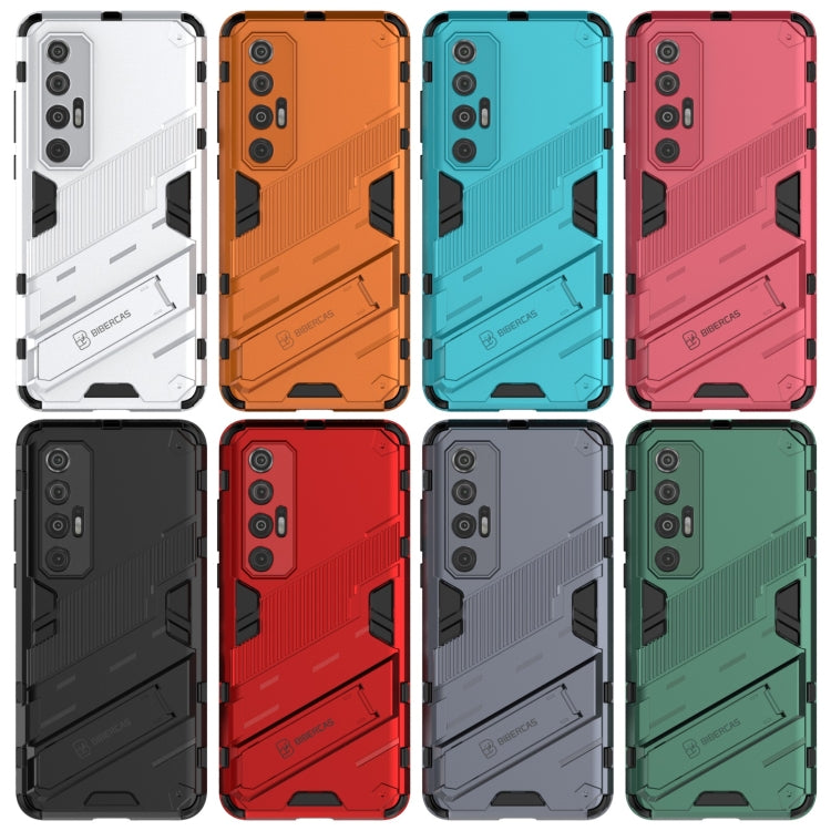 Punk Armor 2 in 1 PC + custodia antiurto in TPU con supporto invisibile, For Xiaomi Mi 10S, For OPPO Find X3