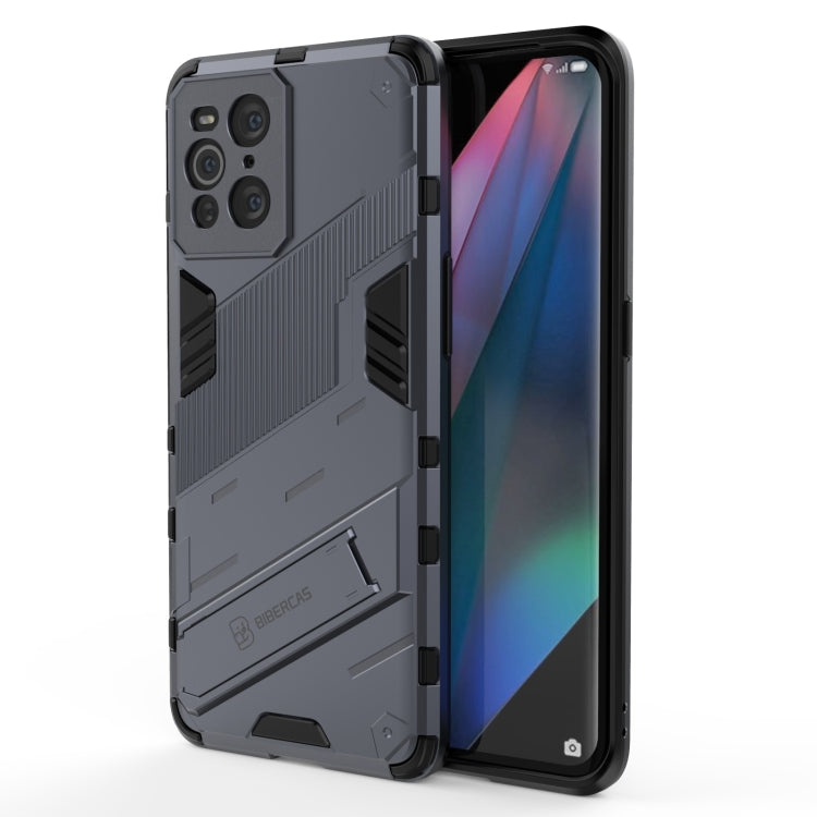 Punk Armor 2 in 1 PC + custodia antiurto in TPU con supporto invisibile, For Xiaomi Mi 10S, For OPPO Find X3