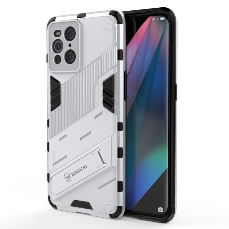 Punk Armor 2 in 1 PC + custodia antiurto in TPU con supporto invisibile, For Xiaomi Mi 10S, For OPPO Find X3