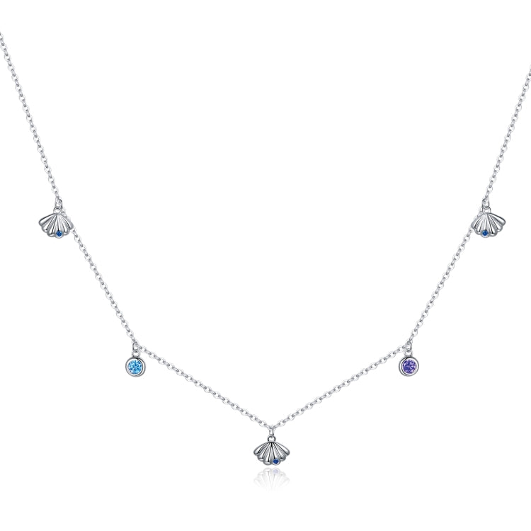 Gioielli con collana da donna in argento sterling S925 semplice con amore di conchiglie