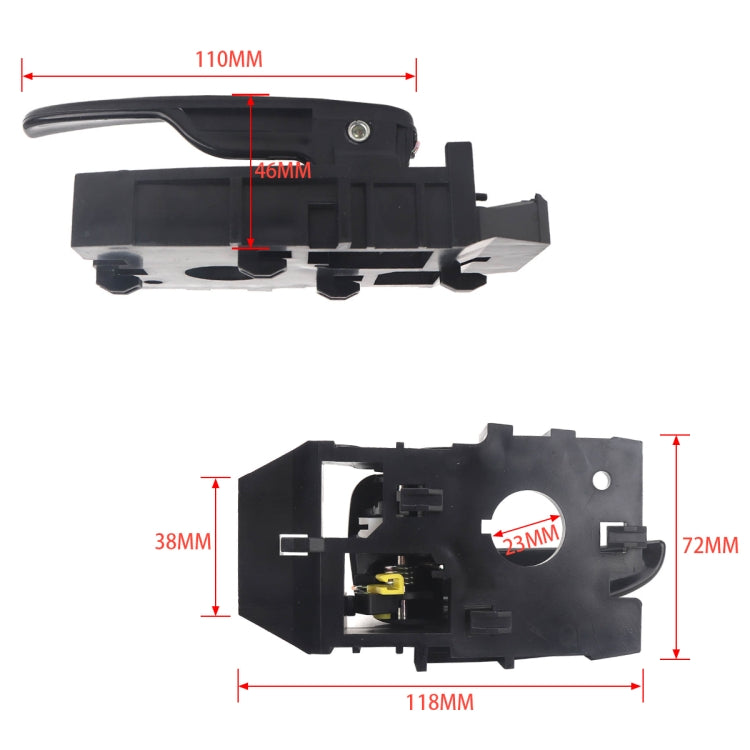 2 PZ A5322 Maniglia interna per porta auto 82610/20-2D000 per Hyundai Elantra 2001-2006, A5322