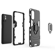 Custodia protettiva antiurto per PC + TPU con supporto per anello magnetico, For Xiaomi Redmi Note 10 5G, For Samsung Galaxy F62 / M62