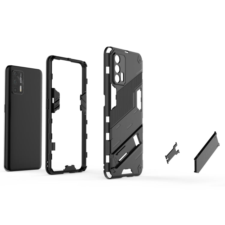 Punk Armor 2 in 1 PC + custodia antiurto in TPU con supporto invisibile, For OPPO Realme GT 5G, For Xiaomi Redmi Note 10