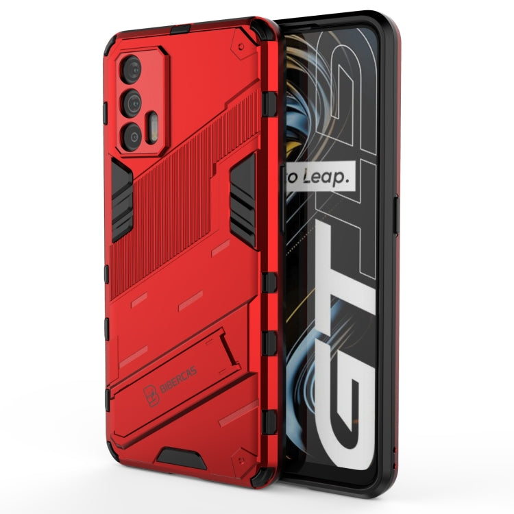 Punk Armor 2 in 1 PC + custodia antiurto in TPU con supporto invisibile, For OPPO Realme GT 5G, For Xiaomi Redmi Note 10