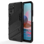 Punk Armor 2 in 1 PC + custodia antiurto in TPU con supporto invisibile, For OPPO Realme GT 5G, For Xiaomi Redmi Note 10