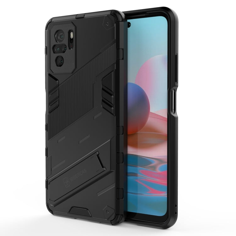 Punk Armor 2 in 1 PC + custodia antiurto in TPU con supporto invisibile, For OPPO Realme GT 5G, For Xiaomi Redmi Note 10