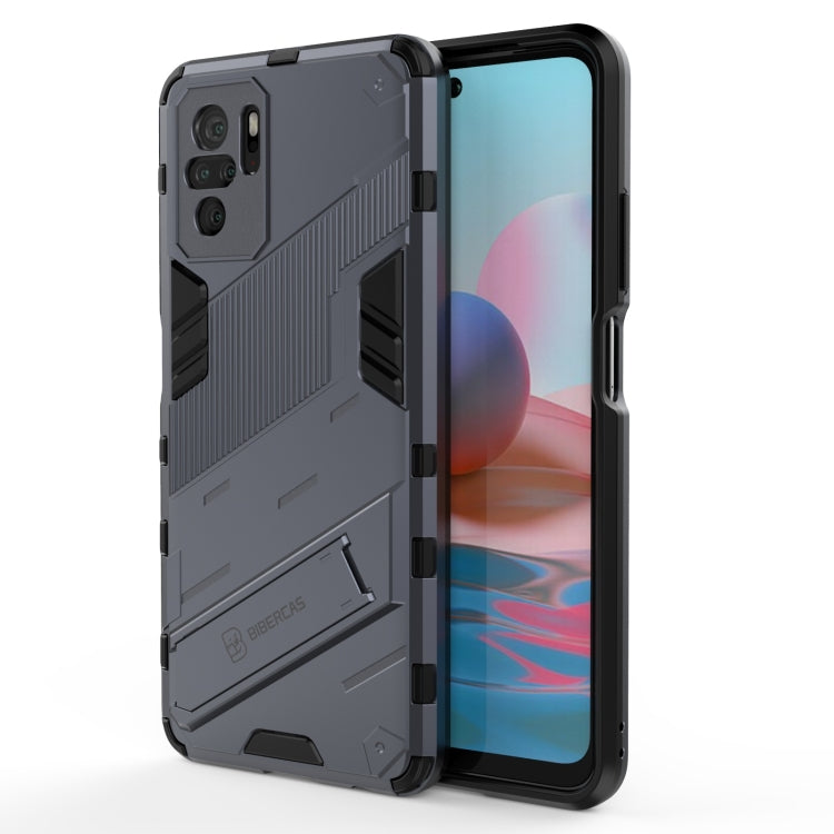 Punk Armor 2 in 1 PC + custodia antiurto in TPU con supporto invisibile, For OPPO Realme GT 5G, For Xiaomi Redmi Note 10