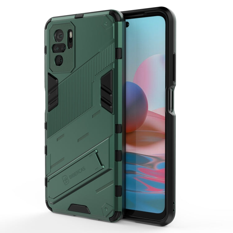 Punk Armor 2 in 1 PC + custodia antiurto in TPU con supporto invisibile, For OPPO Realme GT 5G, For Xiaomi Redmi Note 10