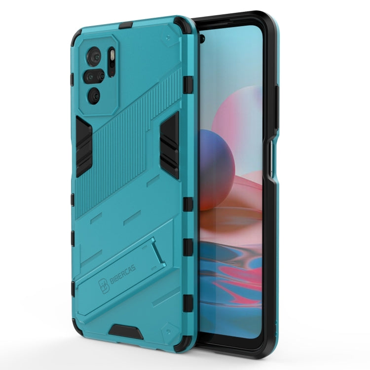 Punk Armor 2 in 1 PC + custodia antiurto in TPU con supporto invisibile, For OPPO Realme GT 5G, For Xiaomi Redmi Note 10