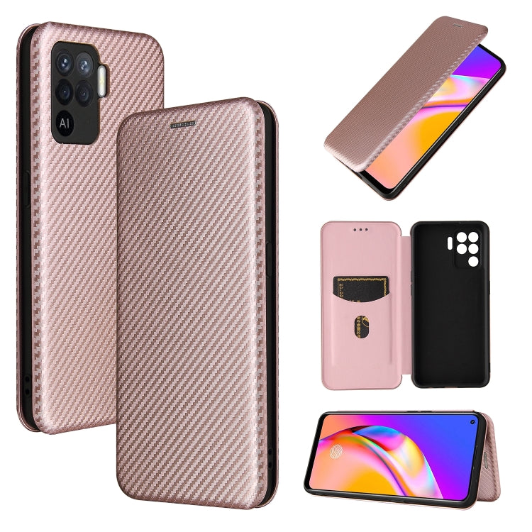 Struttura in fibra di carbonio Flip orizzontale magnetico Custodia in pelle TPU + PC + PU con slot per schede, For OPPO A94 4G / F19 Pro / Reno5 F, For ZTE nubia Red Magic 6 / 6 Pro, For OPPO Realme GT 5G, For Oukitel C22