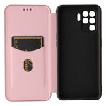 Struttura in fibra di carbonio Flip orizzontale magnetico Custodia in pelle TPU + PC + PU con slot per schede, For OPPO A94 4G / F19 Pro / Reno5 F, For ZTE nubia Red Magic 6 / 6 Pro, For OPPO Realme GT 5G, For Oukitel C22
