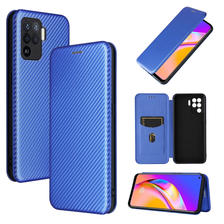 Struttura in fibra di carbonio Flip orizzontale magnetico Custodia in pelle TPU + PC + PU con slot per schede, For OPPO A94 4G / F19 Pro / Reno5 F, For ZTE nubia Red Magic 6 / 6 Pro, For OPPO Realme GT 5G, For Oukitel C22