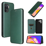 Struttura in fibra di carbonio Flip orizzontale magnetico Custodia in pelle TPU + PC + PU con slot per schede, For OPPO A94 4G / F19 Pro / Reno5 F, For ZTE nubia Red Magic 6 / 6 Pro, For OPPO Realme GT 5G, For Oukitel C22