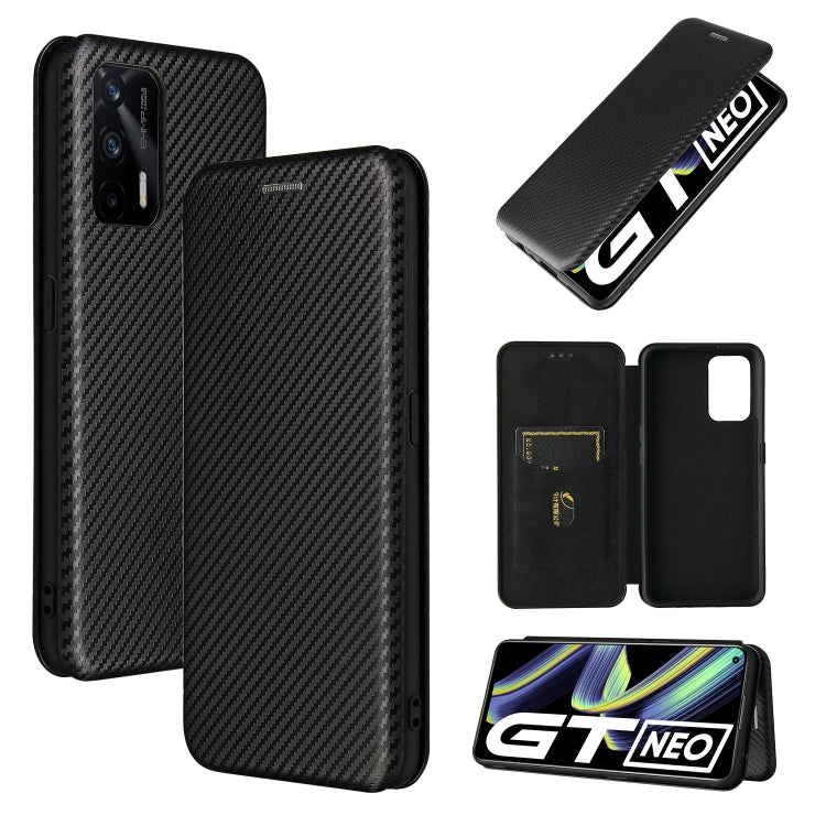 Struttura in fibra di carbonio Flip orizzontale magnetico Custodia in pelle TPU + PC + PU con slot per schede, For OPPO A94 4G / F19 Pro / Reno5 F, For ZTE nubia Red Magic 6 / 6 Pro, For OPPO Realme GT 5G, For Oukitel C22