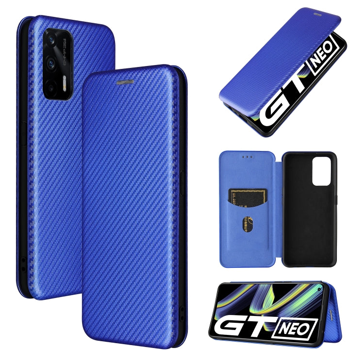 Struttura in fibra di carbonio Flip orizzontale magnetico Custodia in pelle TPU + PC + PU con slot per schede, For OPPO A94 4G / F19 Pro / Reno5 F, For ZTE nubia Red Magic 6 / 6 Pro, For OPPO Realme GT 5G, For Oukitel C22
