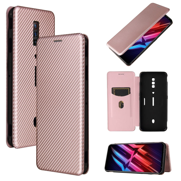 Struttura in fibra di carbonio Flip orizzontale magnetico Custodia in pelle TPU + PC + PU con slot per schede, For OPPO A94 4G / F19 Pro / Reno5 F, For ZTE nubia Red Magic 6 / 6 Pro, For OPPO Realme GT 5G, For Oukitel C22