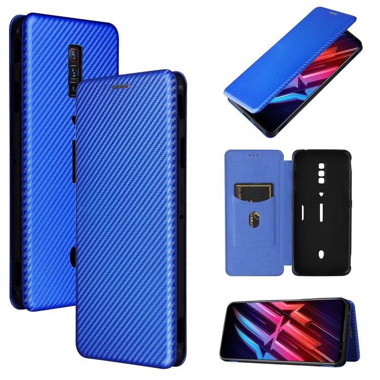Struttura in fibra di carbonio Flip orizzontale magnetico Custodia in pelle TPU + PC + PU con slot per schede, For OPPO A94 4G / F19 Pro / Reno5 F, For ZTE nubia Red Magic 6 / 6 Pro, For OPPO Realme GT 5G, For Oukitel C22