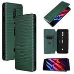 Struttura in fibra di carbonio Flip orizzontale magnetico Custodia in pelle TPU + PC + PU con slot per schede, For OPPO A94 4G / F19 Pro / Reno5 F, For ZTE nubia Red Magic 6 / 6 Pro, For OPPO Realme GT 5G, For Oukitel C22