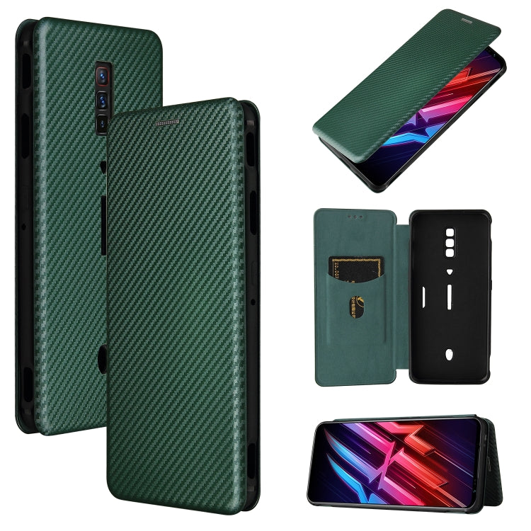 Struttura in fibra di carbonio Flip orizzontale magnetico Custodia in pelle TPU + PC + PU con slot per schede, For OPPO A94 4G / F19 Pro / Reno5 F, For ZTE nubia Red Magic 6 / 6 Pro, For OPPO Realme GT 5G, For Oukitel C22