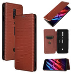 Struttura in fibra di carbonio Flip orizzontale magnetico Custodia in pelle TPU + PC + PU con slot per schede, For OPPO A94 4G / F19 Pro / Reno5 F, For ZTE nubia Red Magic 6 / 6 Pro, For OPPO Realme GT 5G, For Oukitel C22