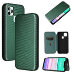 Struttura in fibra di carbonio Flip orizzontale magnetico Custodia in pelle TPU + PC + PU con slot per schede, For OPPO A94 4G / F19 Pro / Reno5 F, For ZTE nubia Red Magic 6 / 6 Pro, For OPPO Realme GT 5G, For Oukitel C22