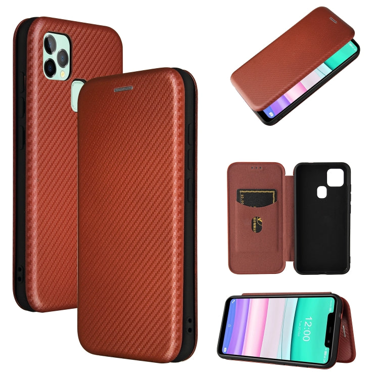 Struttura in fibra di carbonio Flip orizzontale magnetico Custodia in pelle TPU + PC + PU con slot per schede, For OPPO A94 4G / F19 Pro / Reno5 F, For ZTE nubia Red Magic 6 / 6 Pro, For OPPO Realme GT 5G, For Oukitel C22