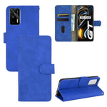 Tinta unita Skin Feel Fibbia magnetica Flip orizzontale Custodia in pelle PU con supporto e slot per schede e portafoglio, For OPPO Realme GT 5G