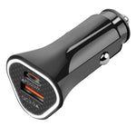 YSY-313PD20W QC3.0 USB + PD 20W USB-C / Tipo-C Caricatore per auto a ricarica rapida con doppia porta a triangolo, Car Charger