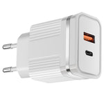 Caricabatterie da viaggio doppia porta USB e USB-C