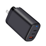 Caricabatterie da viaggio 65W USB + Dual USB-C con LED