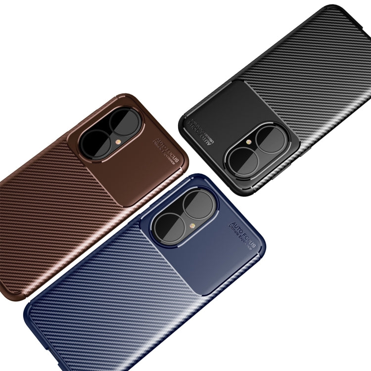 Custodia in TPU antiurto con trama in fibra di carbonio, For Asus ROG Phone 5, For Huawei P50 Pro, For Huawei P50, For OPPO F19 Pro+ 5G