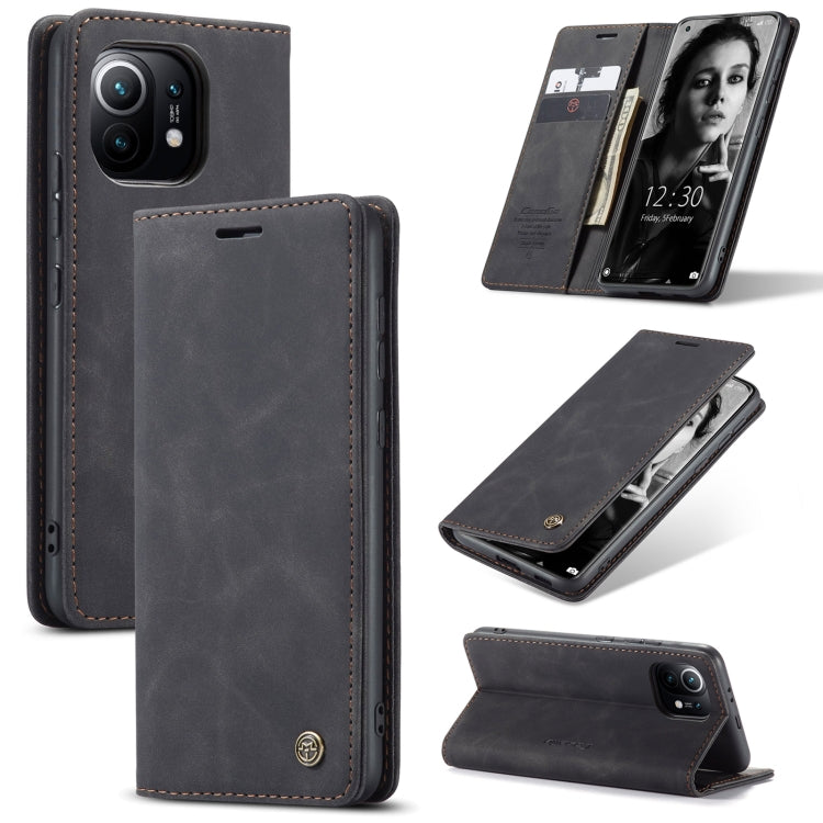 CaseMe 013 Custodia multifunzionale orizzontale in pelle con flip con supporto, slot per schede e portafoglio, For Xiaomi Mi 11