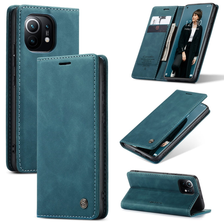 CaseMe 013 Custodia multifunzionale orizzontale in pelle con flip con supporto, slot per schede e portafoglio, For Xiaomi Mi 11