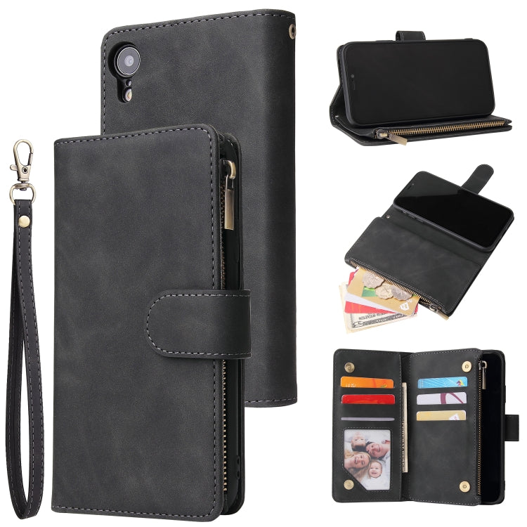 Custodia portafoglio in pelle con slot carte per iPhone