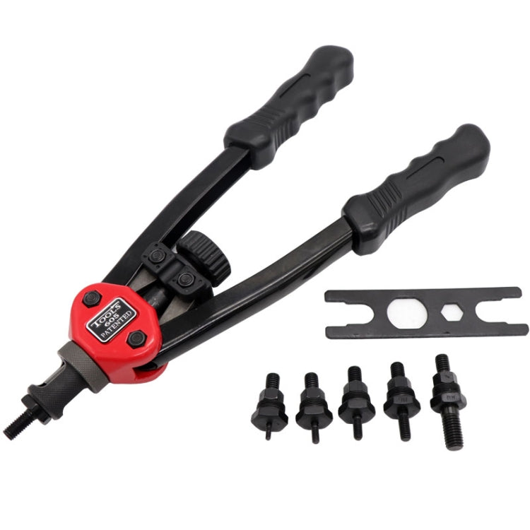 BT-605 Attrezzo per tappo manuale per rivetti ciechi a doppia impugnatura con 60 dadi, Manual Blind Rivet